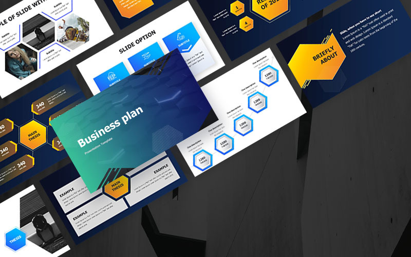 Businessplan-presentatie PowerPoint-sjabloon
