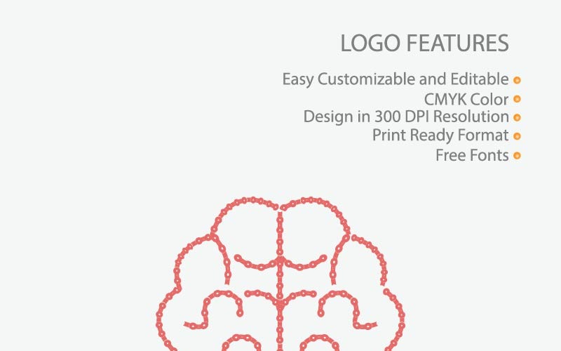 Download Шаблон логотипа "Cycle Chain Brain Logo Template" / Cycle Chain Brain Logo Template - Шаблон логотипа на тему графика vector background logo design brain abstract illustration symbol chain creative idea art graphic concept human icon head template color bicycle