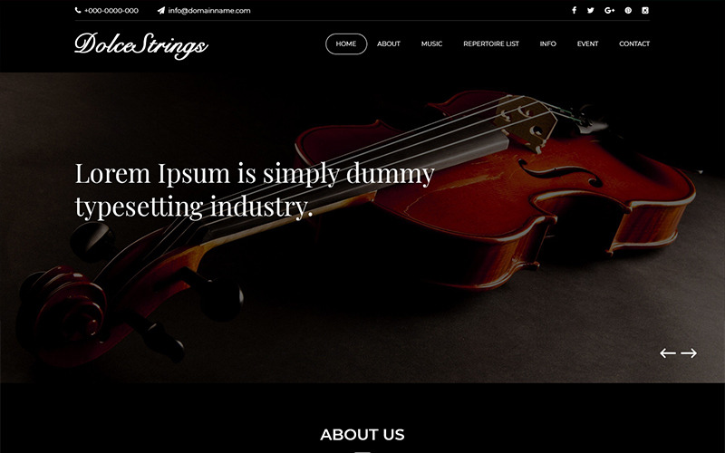 Dolcestrings - Musikband PSD Vorlage