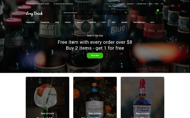 освещение и электричество многостраничный чистый шаблон opencart