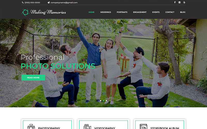 Download PSD шаблон "Making Memories - Photography PSD Template" / Making Memories - Photography PSD Template - PSD шаблон на тему фотостудия photography photos images template theme psd photoshop