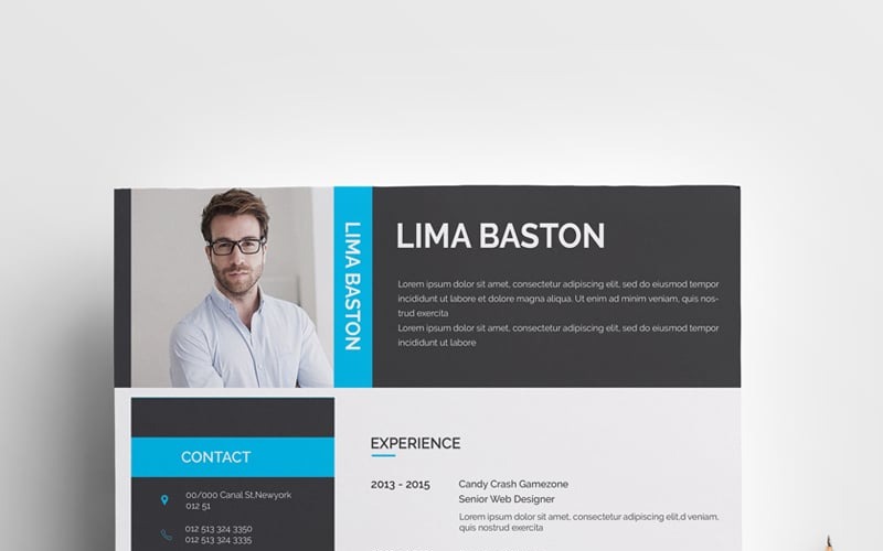 Modello di curriculum / cv professionale e creativo