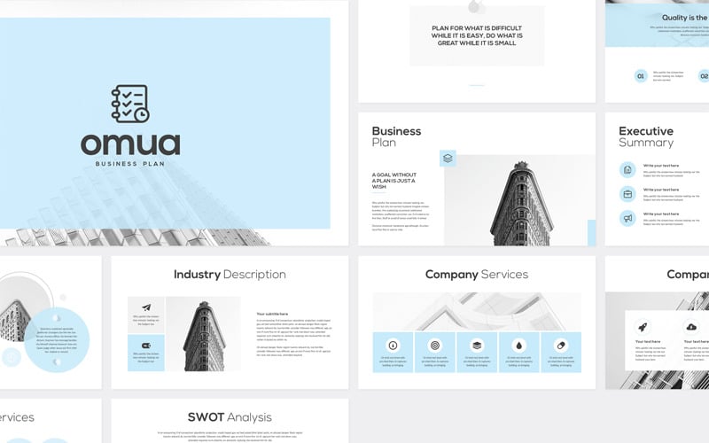 Omua Business Plan PowerPoint template
