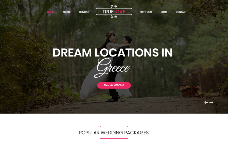 Download PSD шаблон "Truelove - Wedding Planner PSD PSD Template" / Truelove - Wedding Planner PSD PSD Template - PSD шаблон на тему организация свадьбы wedding planner theme template psd photoshop