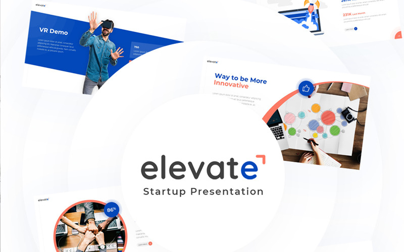 Elevate - Modello di PowerPoint per la tecnologia di avvio