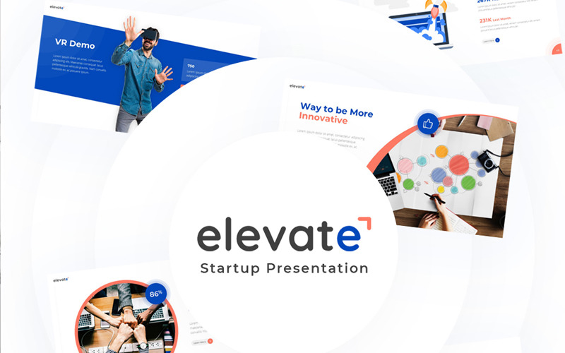 Elevate – StartUp Technology PowerPoint sablon