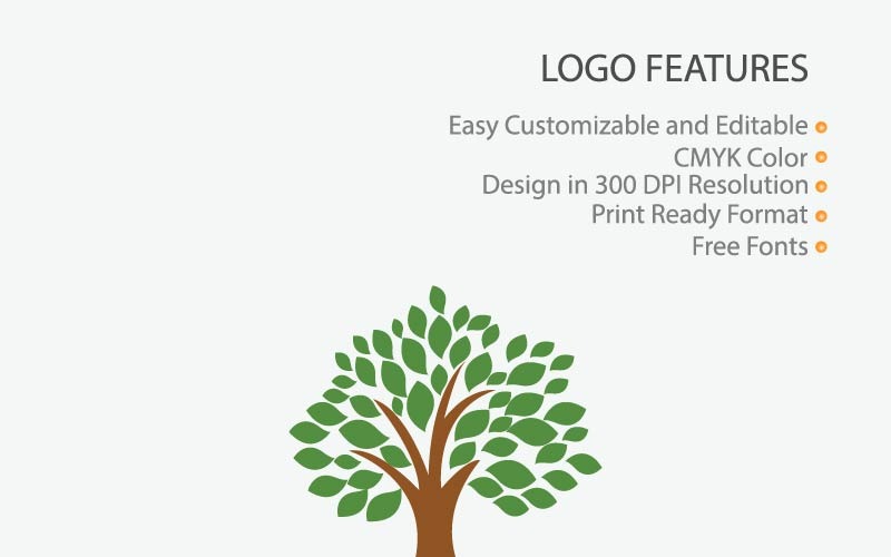 Gröna träd logotyp mall