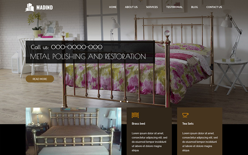 Download PSD шаблон "Madind - Metal Polishing and Restoration PSD Template" / Madind - Metal Polishing and Restoration PSD Template - PSD шаблон на тему графика metal template theme psd photoshop