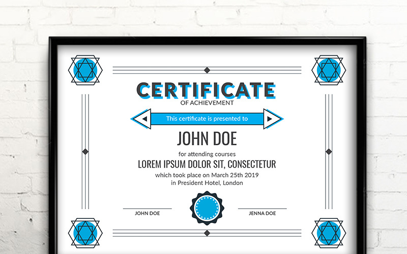 Download Шаблон сертификата "Metamorph Certificate Template" / Metamorph Certificate Template - Шаблон сертификата на тему графика award certificate graduation courses learning achievement study education lessons minimal clean