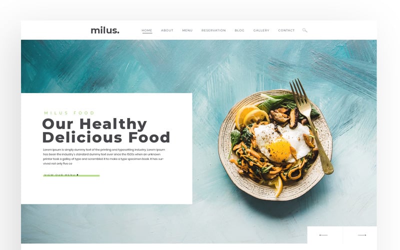 Download PSD шаблон "Milus Restaurant PSD Template" / Milus Restaurant PSD Template - PSD шаблон на тему кафе и ресторан 