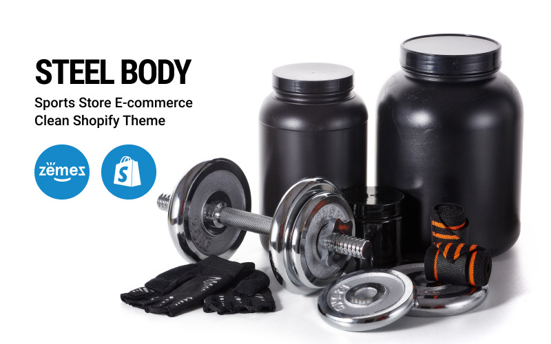 Steel Body - Электронная коммерция для спортивного магазина Чистая тема Shopify