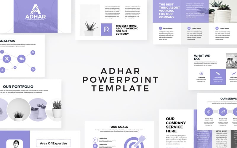 Adhar - Modern Minimal Business PowerPoint template