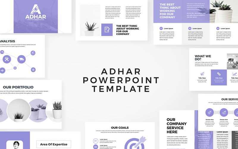 Adhar - Moderní Minimal Business PowerPoint šablona