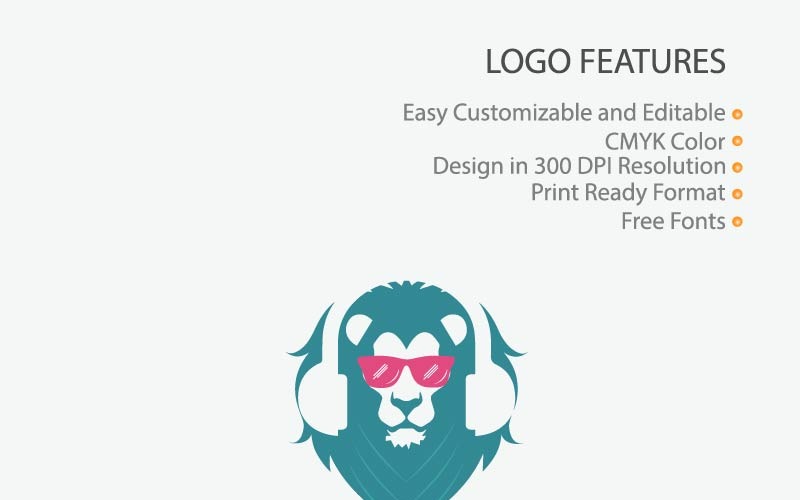 Download Шаблон логотипа "Big Boss Lion Logo Template" / Big Boss Lion Logo Template - Шаблон логотипа на тему графика lion logo vector head design icon illustration animal king symbol wild emblem mascot power face strength graphic royal template predator