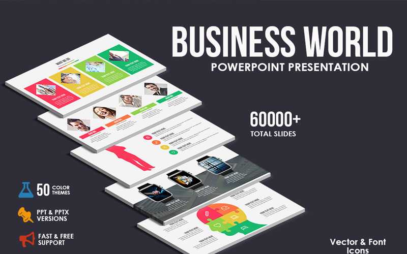 Business World PowerPoint-Vorlage