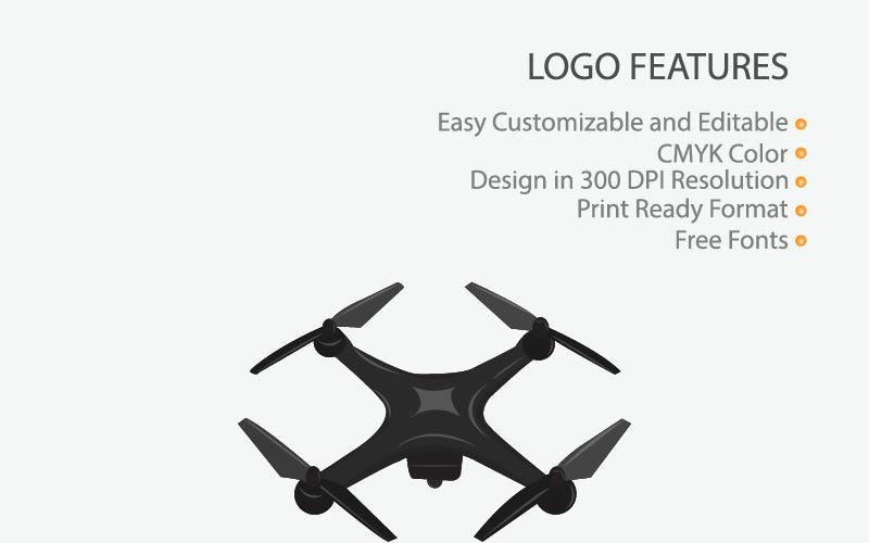 Download Шаблон логотипа "Drone Company Logo Template" / Drone Company Logo Template - Шаблон логотипа на тему графика drone,logo,vector,design,camera,icon,technology,fly,control,aerial,photography,helicopter,propeller,copter,remote,aircraft,template,air,flight,robot