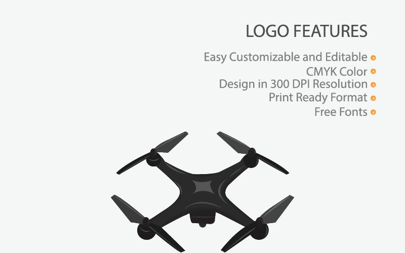 Drone företagets logotyp mall