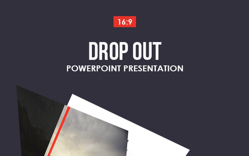 Drop Out PowerPoint template