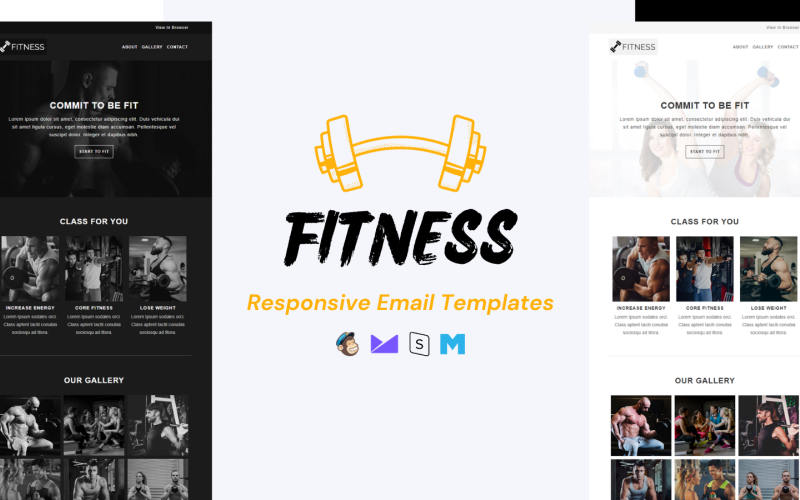 Fitness - Modèle de newsletter réactif
