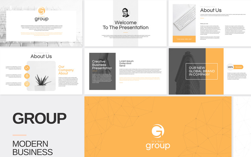Groupe - Google Slides sur les entreprises modernes
