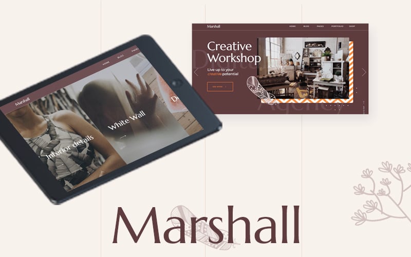 Marshall - креативная многоцелевая тема WordPress