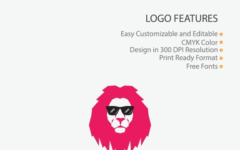 Download Шаблон логотипа "Romeo Lion Logo Template" / Romeo Lion Logo Template - Шаблон логотипа на тему графика lion logo vector head design icon illustration animal king symbol wild emblem mascot power face strength graphic royal template predator