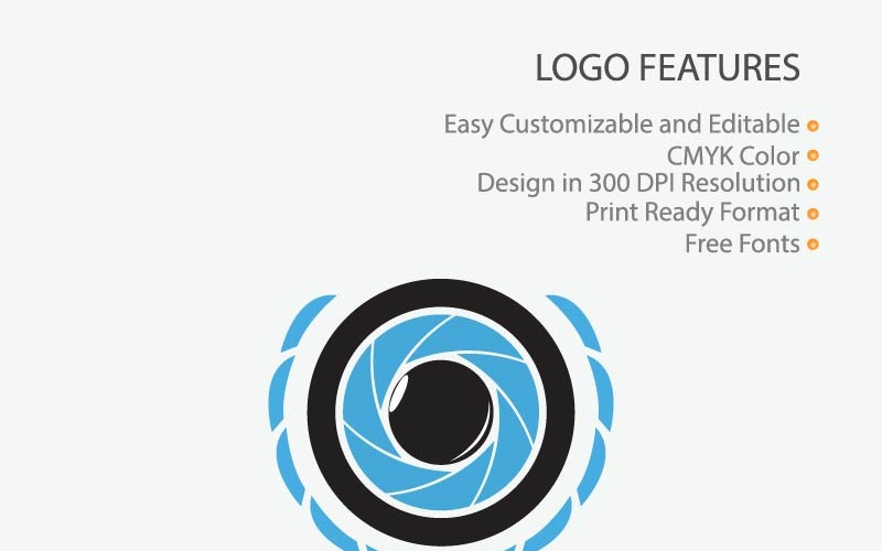Modèle de logo de caméra Sky Drone