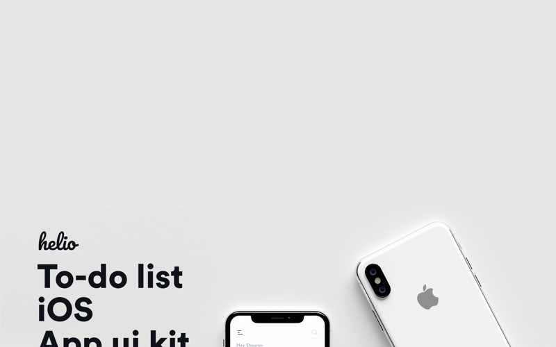 Zestaw interfejsu użytkownika dla systemu iOS z listą zadań do wykonania Helio