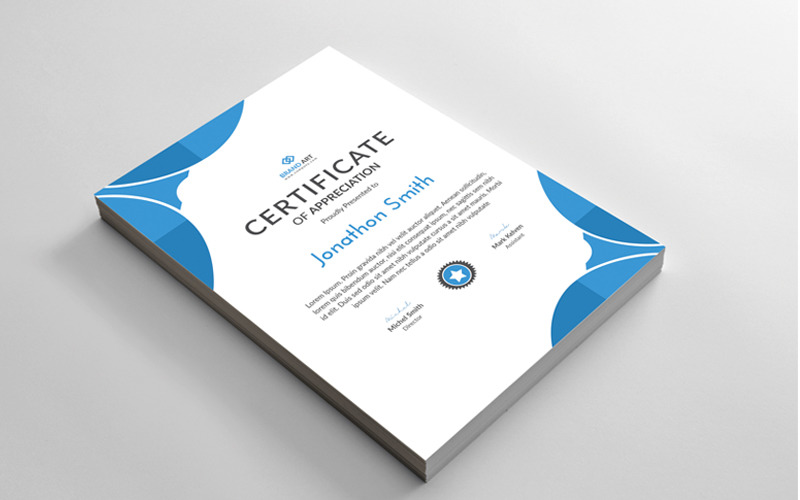 Download Шаблон сертификата "Abstract Design Certificate Template" / Abstract Design Certificate Template - Шаблон сертификата на тему графика certificate diploma graduation ready print to print recognition univercity award elegant achievement appreciation modern minimal template cover mockup html clean