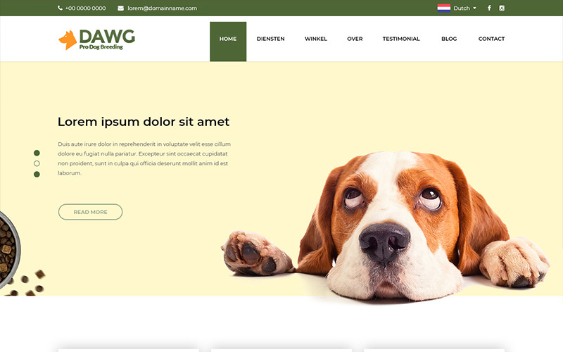 DAWG - PSD шаблон для собак