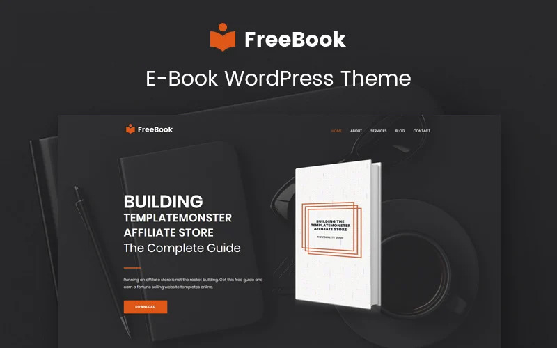 FreeBook - Ebooks Uniwersalny nowoczesny motyw WordPress Elementor