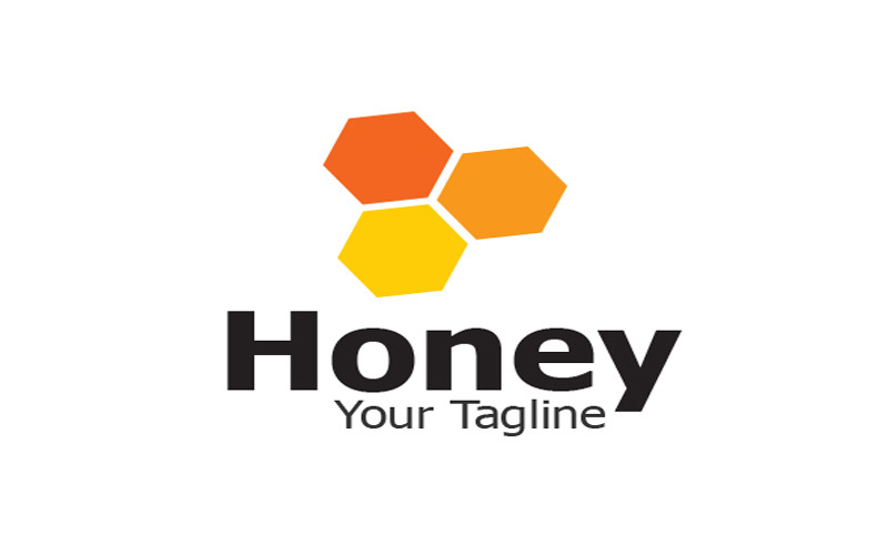 Download Шаблон логотипа "Honey Logo Template" / Honey Logo Template - Шаблон логотипа на тему графика honey logo hee best logos