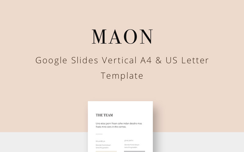 MAON - Diapositives Google verticales A4 + Lettre US