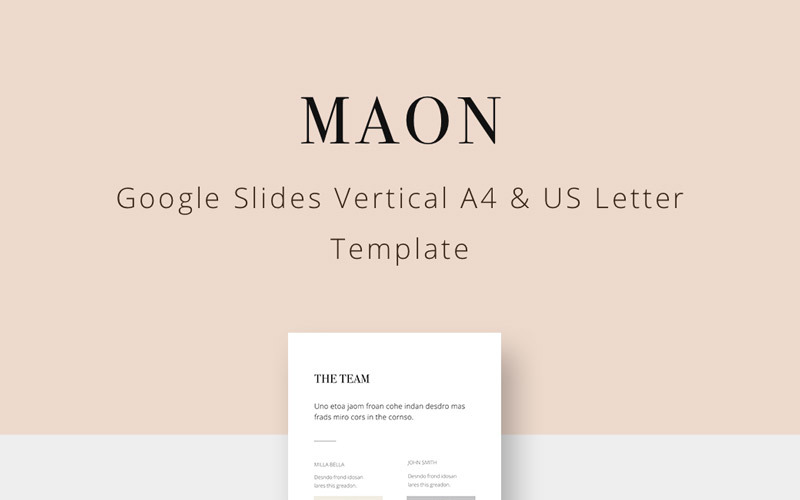 MAON - Dikey A4 + US Letter Google Slides