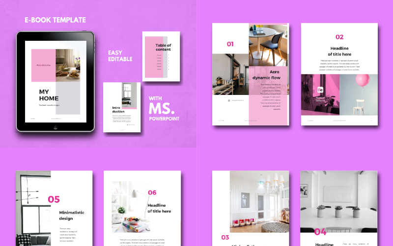 Meubels eBook Presentatie PowerPoint-sjabloon