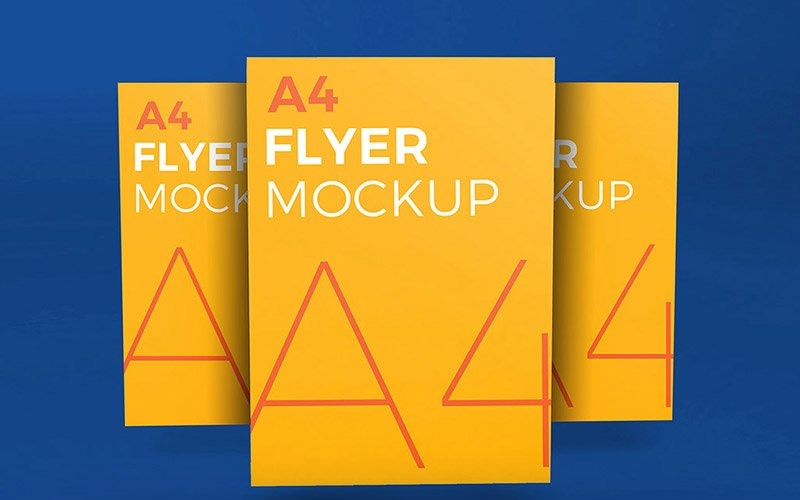 Download Мокап для продукта "Photorealistic Flyer product mockup" / Photorealistic Flyer product mockup - Мокап для продукта на тему графика a4 a5 flyer mockup identity packaging photorealistic presentation print ready product promo promotion psd realistic scene stationary template visual