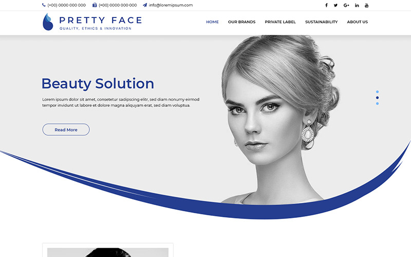 Pretty Face - Beauty PSD-sjabloon