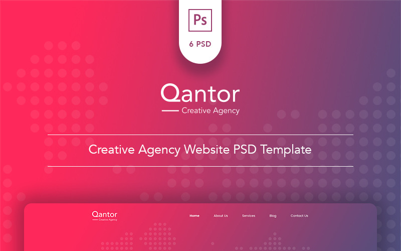 Qantor - Kreatív Ügynökségi Iroda PSD Sablon