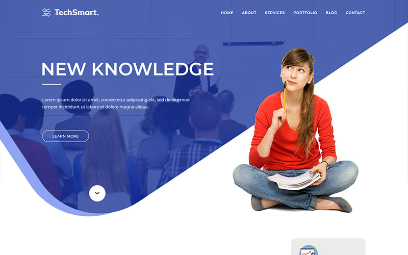 Download PSD шаблон "TechSmart - Multipurpose Company PSD Template" / TechSmart - Multipurpose Company PSD Template - PSD шаблон на тему бизнес и услуги company organization psd photoshop template theme