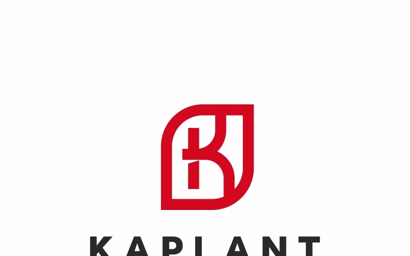 Modelo de logotipo de letra Kaplant K