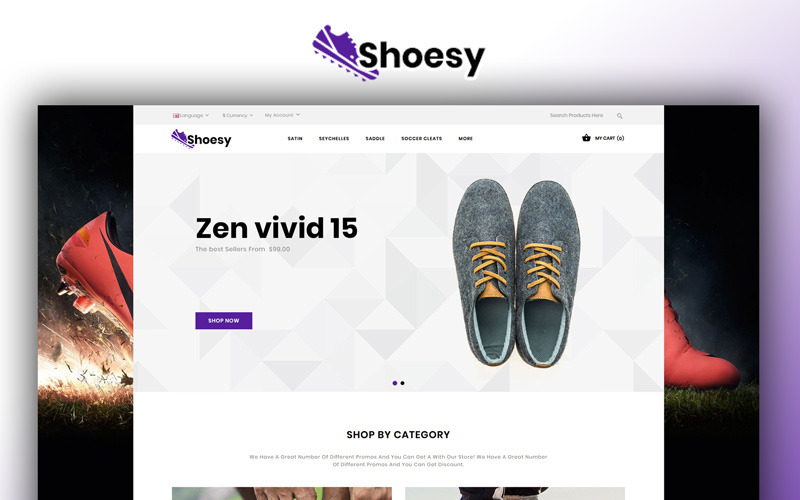 Shoesy - шаблон магазину взуття OpenCart