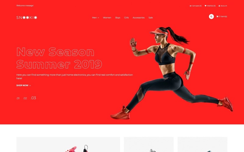 Snookio - Shoe Store eCommerce Clean OpenCart-mall
