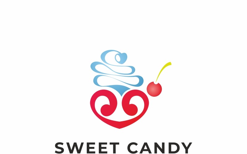 Download Шаблон логотипа "Sweet Candy Logo Template" / Sweet Candy Logo Template - Шаблон логотипа на тему графика brand identity branding candy shop child delicious dental caries dentist flavor gourmet gum drops gummy illustrative design jelly kid logo