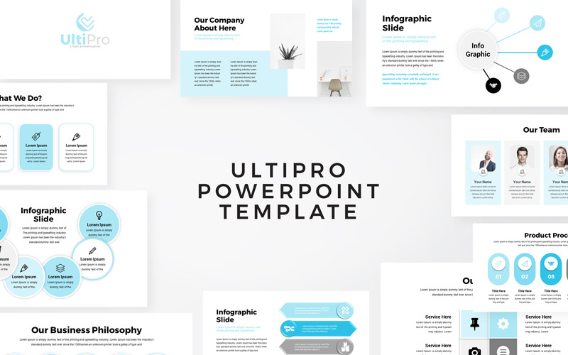 UltiPro - Biznes Infografika Szablon PowerPoint
