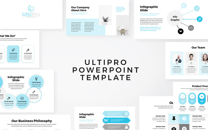 UltiPro - Modello di PowerPoint Infografica aziendale