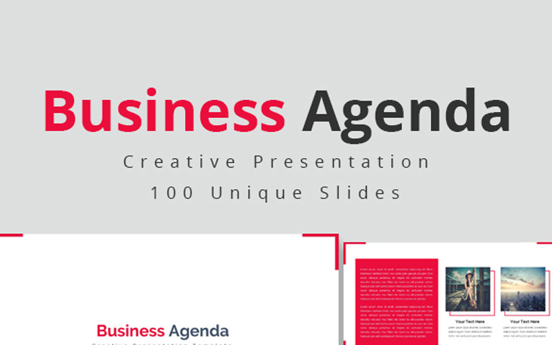 Business Agenda PowerPoint-Vorlage