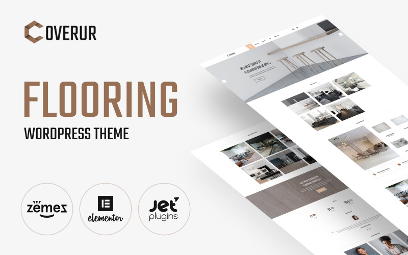 Coverur - WordPress Elementor-thema voor vloerenbedrijven (multifunctioneel)