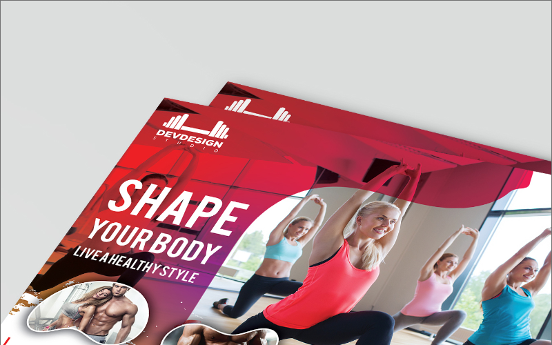 Download Фирменный стиль "Devdesign Studio Multi Purpose Business GYM - Corporate Identity Template" / Devdesign Studio Multi Purpose Business GYM - Corporate Identity Template - Фирменный стиль на тему графика advert club fitness flyer gym health leaflet print ready promotion sport template training wellness ad agency body builder bundle business