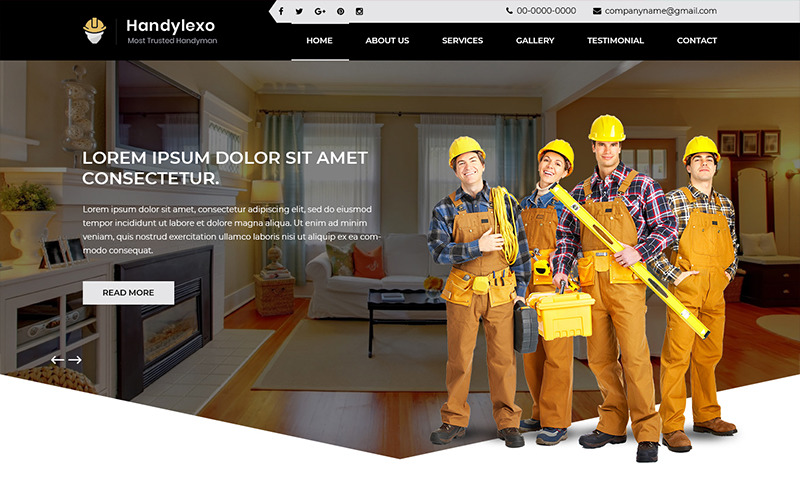Download PSD шаблон "Handylexo - Handyman Services PSD Template" / Handylexo - Handyman Services PSD Template - PSD шаблон на тему графика handyman service theme template psd photoshop