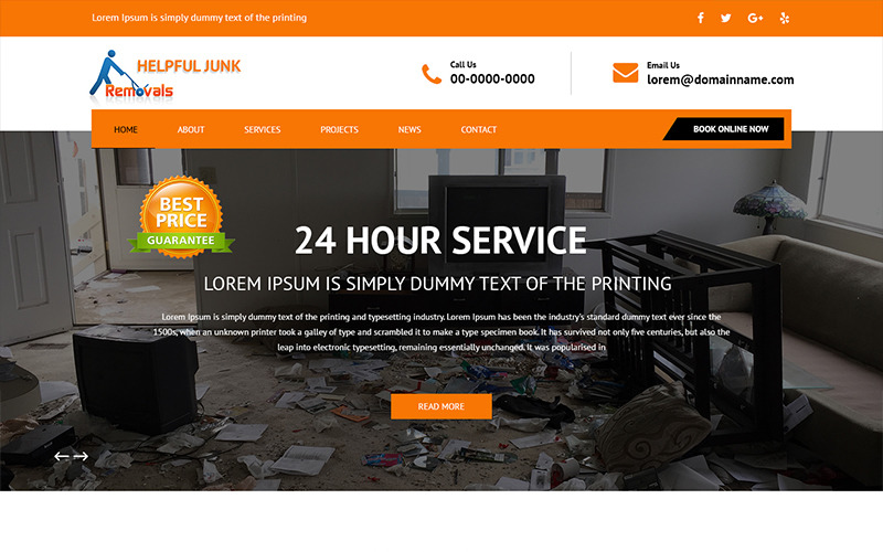Download PSD шаблон "Helpful Junk Removals - PSD Template" / Helpful Junk Removals - PSD Template - PSD шаблон на тему графика removals theme template psd photoshop